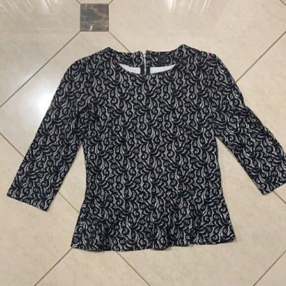 J. Crew Blue Scalloped Hem Tank Top w/ Open overlapped Back - Picture 2 of 7